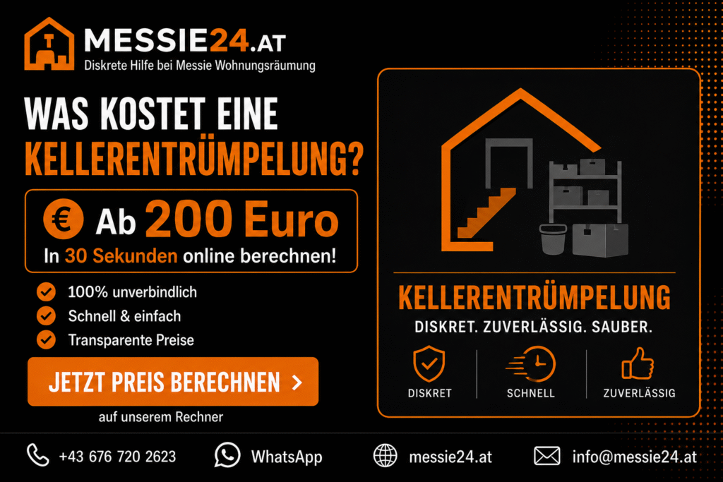 Kellerräumung Wien und Umgebung Fixpreis – professionelle und diskrete Kellerentrümpelung direkt vom Fachbetrieb