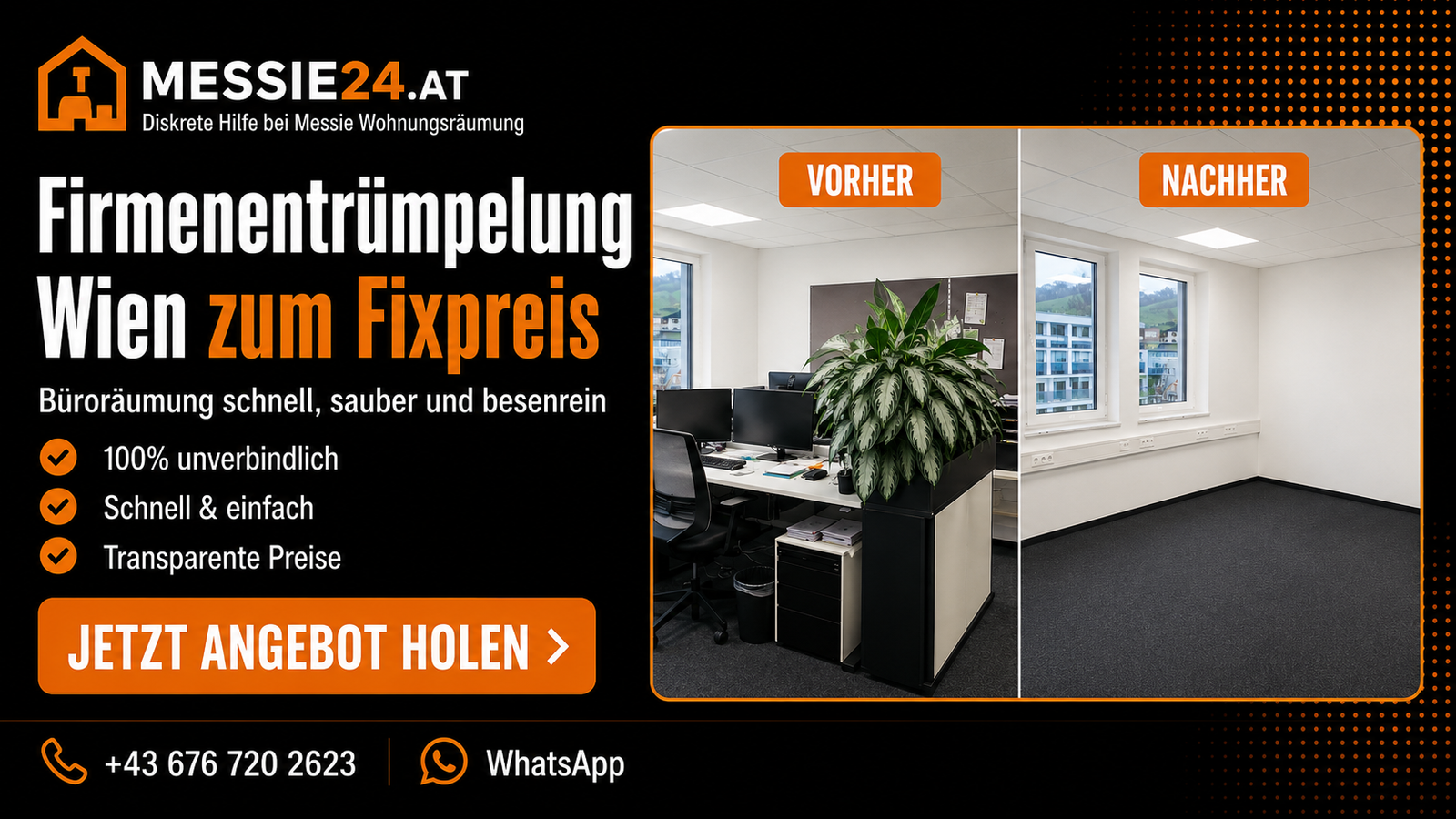 Firmenentrümpelung Wien zum Fixpreis – schnell, und zuverlässig