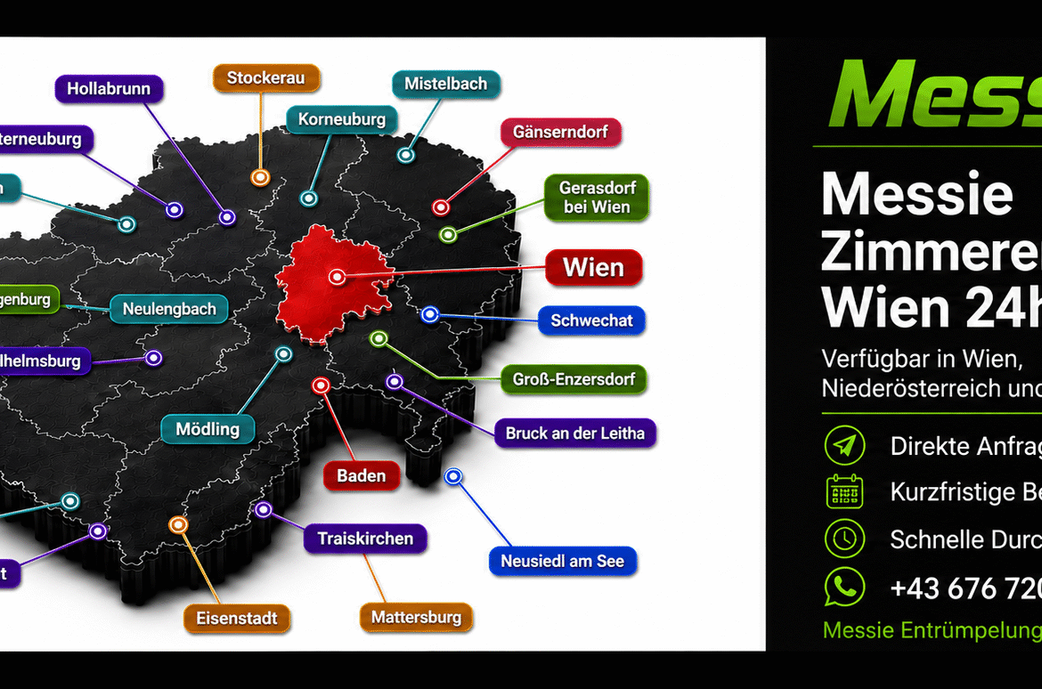 Messie Zimmerentrümpelung Wien – 24h Anfrage für einzelne Räume