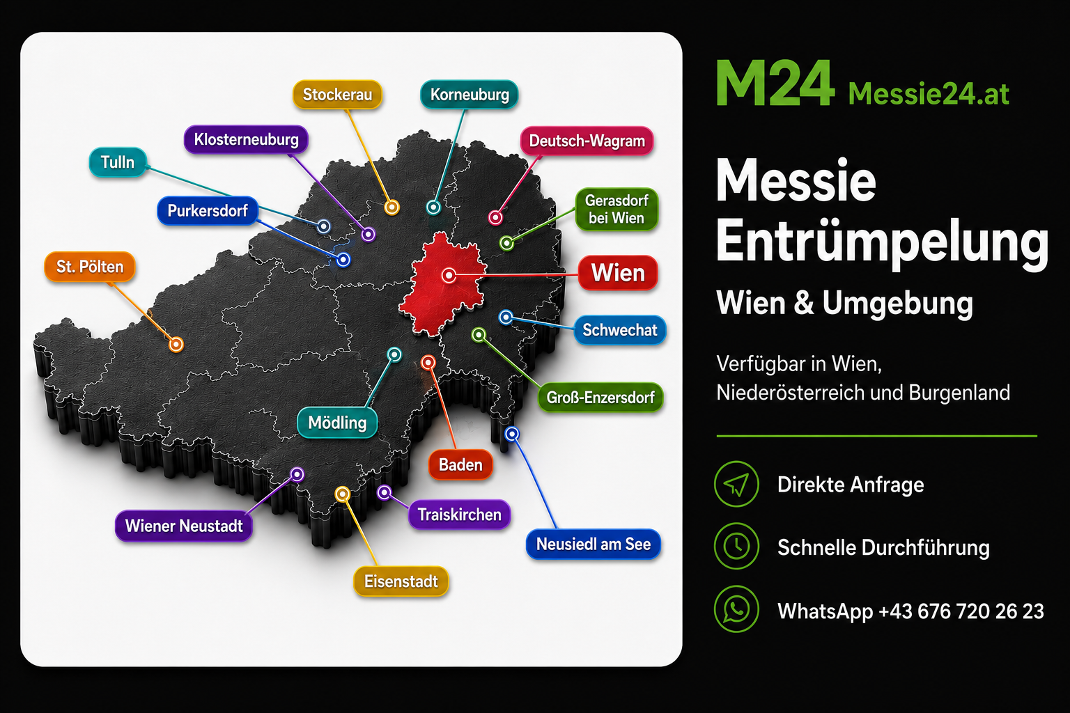 Messie Entrümpelung Wien & Umgebung mit Einsatzgebieten in Niederösterreich und Burgenland