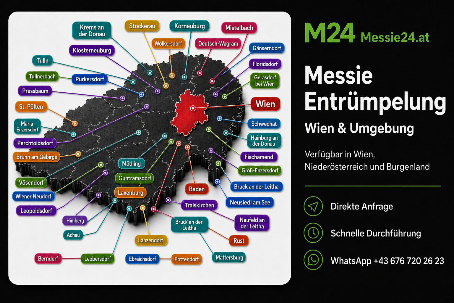 Messie Entrümpelung Wien & Umgebung mit Einsatzgebieten in Niederösterreich und Burgenland